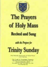 The Prayers of Holy Mass