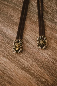 Small scapular with brown/gold Marian Sy