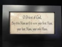 O Priest of God plaque