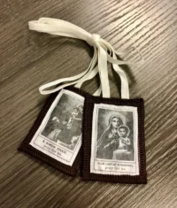 Large Scapular - white strap