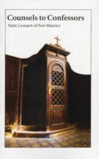 Counsels to Confessors