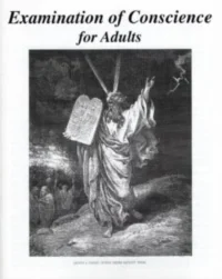 Examination of Conscience for Adults