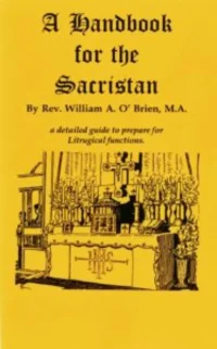 Handbook for the Sacristan