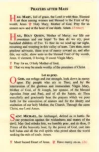 Leonine Prayer Card